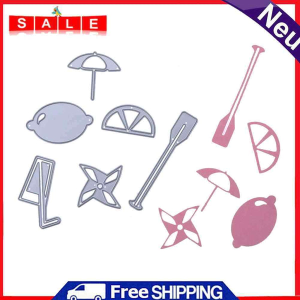 snowvirtuos 6pcs DIY Cute Objects Cutting The Metal Stencils for Scrapbook E