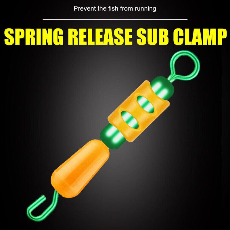 8pcs Quick Release Sub-Clip Silicone Sub-Line Thread Clamp Fishing Tackle Tools