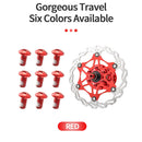 12pcs T25 M5 Bicycle Disc Brake Rotor Torx Bolts Bike Fix Screws (Red) Newly