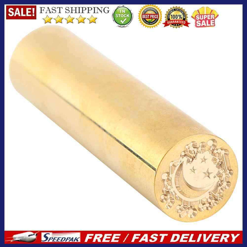 Cylindrical Retro Sealing Wax Brass Custom Supply Stamp Seal Wax Envelope S