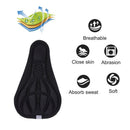 Sponge MTB Bike Seat Cushion with Saddle Seat Anti-slip Rain Cover (Black)