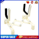 Wood Violin Stand Portable Folding Guitar Instruments Ukulele Rack (White)