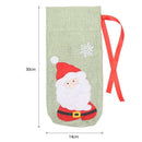 Christmas Bottle Cover Santa Claus Snowman Red Wine Bottles Decor Set for Xmas