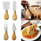 Bamboo Cheese Board Kitchen Wooden Handle Set Board Steel Cheese U9O8 G5Z9