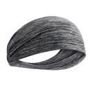 Women Men Elastic Headband Breathable Sweat Absorption Headdress (Blue)