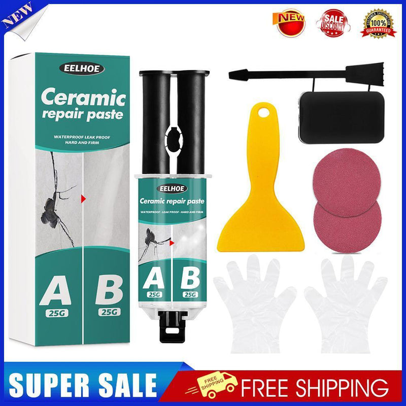1 Set Tile Repairing Paste Waterproof Bathroom Tub Ceramic Adhesive AB Glue