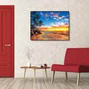 Painting By Numbers Kit DIY Beach Landscape Canvas Oil Art Picture Craft