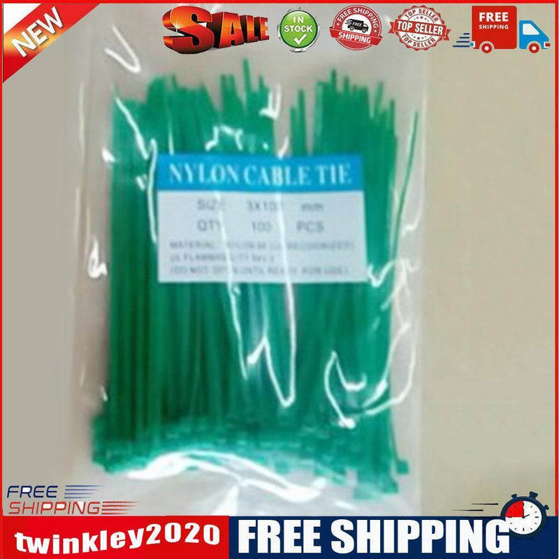 15pcs 10cm Plastic Nylon Cable Tie Set Self-locking Zip Tie Loop Wire Wrap