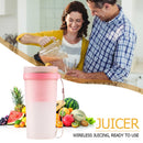 Portable Blender Wireless Juicer USB Small Lemon Orange Fruit Cup (Pink) Newly