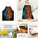 Kitchen Linen Apron Music Note Paint Picnic Coffee Shop Accessory Pinafore