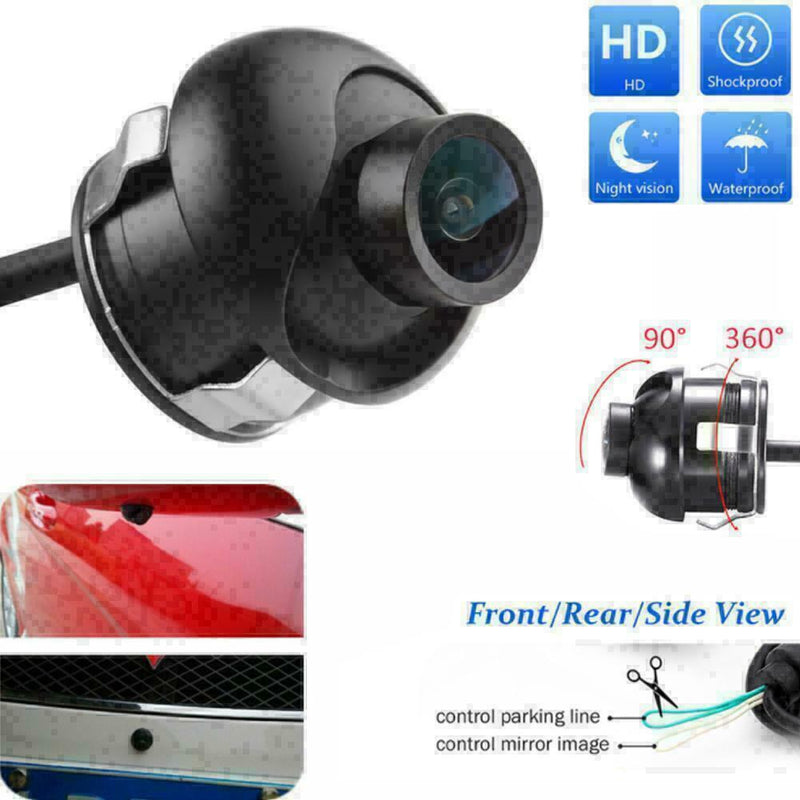 360° HD Car Rear View Reverse Back Up Camera Waterproof For F7A5