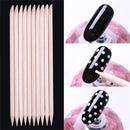Remover Dual-ended Nail Cuticle Pusher Pedicure Pusher Orange Wood Sticks