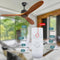 with Remote Control Wood Ceiling Fan 42'' Modern Ceiling Fan No Light Outdoor