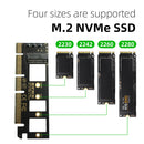 M.2 NVME SSD to PCIE X4 Adapter PCIE X16/X8/X4 Support M-Key M.2 NVME Card
