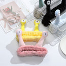 Makeup Band Turban Snail Antenna Eyes Headband Snail Wash Face Plush Headband
