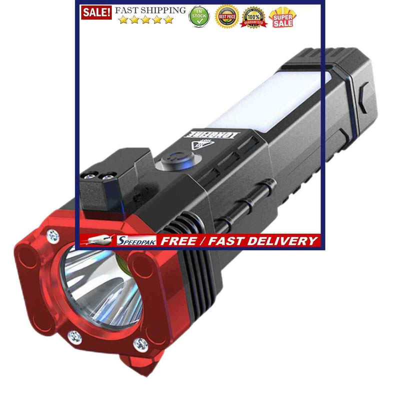 LED Flashlight for Car Waterproof Tool (With Glass Breaker and Seatbelt Cut