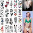 20 Sheet  Butterfly Floral Waterproof Tattoos Stickers Body Art Temporary Tattoo