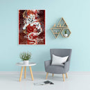 Full Cross Stitch 11CT Mythical Beast White Tiger Stamped Embroidery (2)