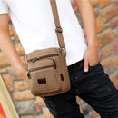 Casual Canvas Men Shoulder Messenger Bag Fashion Travel Zipper Crossbody Ba