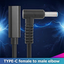 USB C Female to 90 Degree Angle DC Connector PD Fast Charger Adapter for Laptop