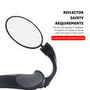 Bicycle Handlebar Convex Mirror Mountain Road Bike Rearview Mirrors (Long) Newly