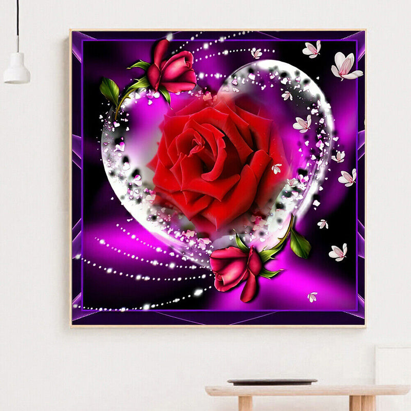 Home Decor Art 5D Diamond Painting Love roseResin Wall Picture Newly