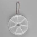 Portable 7 Day Weekly Round Drug Tablet Pill Box Medicine Splitters (White)