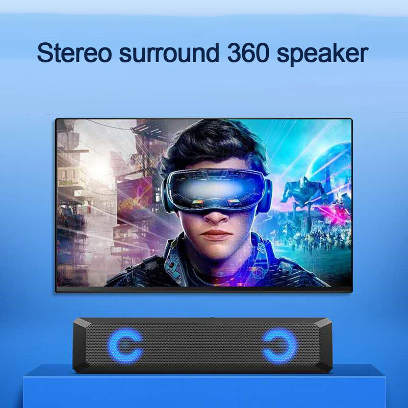 A4 USB Wired Sound Bar 6W Stereo Surround Speaker Music Player for PC Theater TV