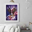 American Flag Eagle 5D DIY Full Round Diamond Painting Rhinestone Canvas Mosaic