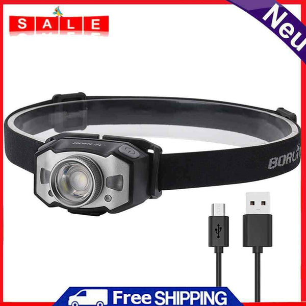 BORUiT XPG2 3030 Headlight Waterproof Zoomable Headlamp Light for Night Jogging