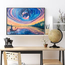 Reflected Fish Oil Paint By Numbers Kits Canvas DIY Picture for Adults Children