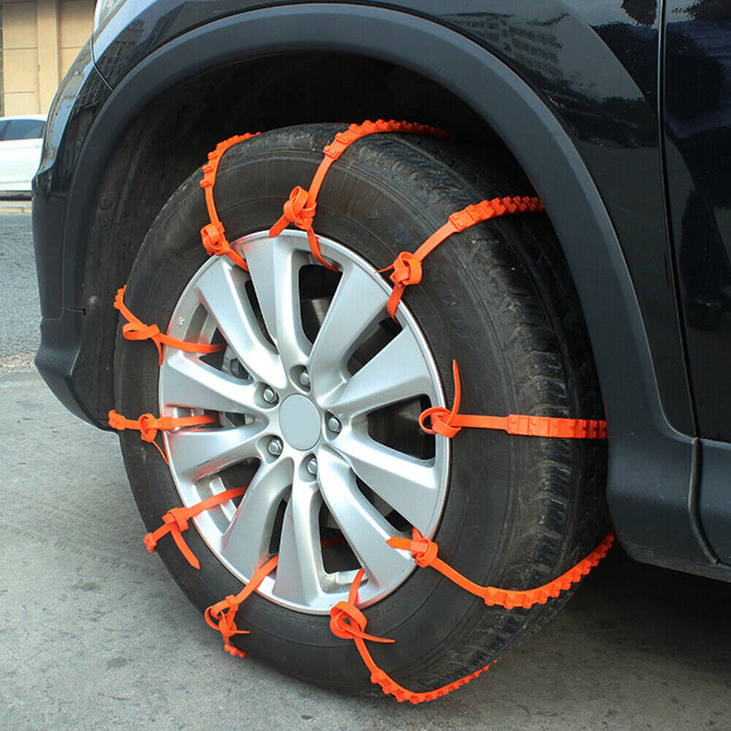 10pcs Car Tire Wheels Anti Slip Belts Snow Winter Tyre Traction Grip Strip