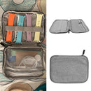 4 Grid Smart Watch Strap Storage Bag Travel Watchband Charging Cable Organizer