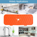 #A Reusable Silicone Kitchen Absorbent Mat Sink Splash Guard Board Sucker