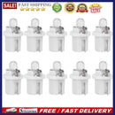 10pcs T5 B8.5D 5050 SMD LED Car Instrument Dashboard Light Bulbs (White)