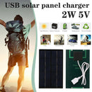 2W 5V USB Solar Panel Charger USB Port Cellphone Use Travel Portable`
