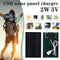 2W 5V USB Solar Panel Charger USB Port Cellphone Use Travel Portable`
