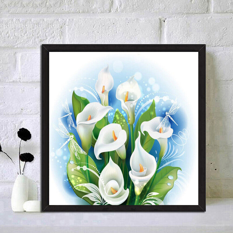 5D DIY Diamond Painting Calla Flower Embroidery Full Drill Cross Stitch Mosaic