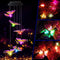 LED Solar Wind Chime Butterfly Light Color Changing IP65 Hanging Lamp (B) Newly