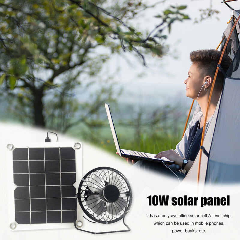 10W 5V Solar Exhaust Fan Air Extractor Mini Solar Panel Powered Ventilator Fan