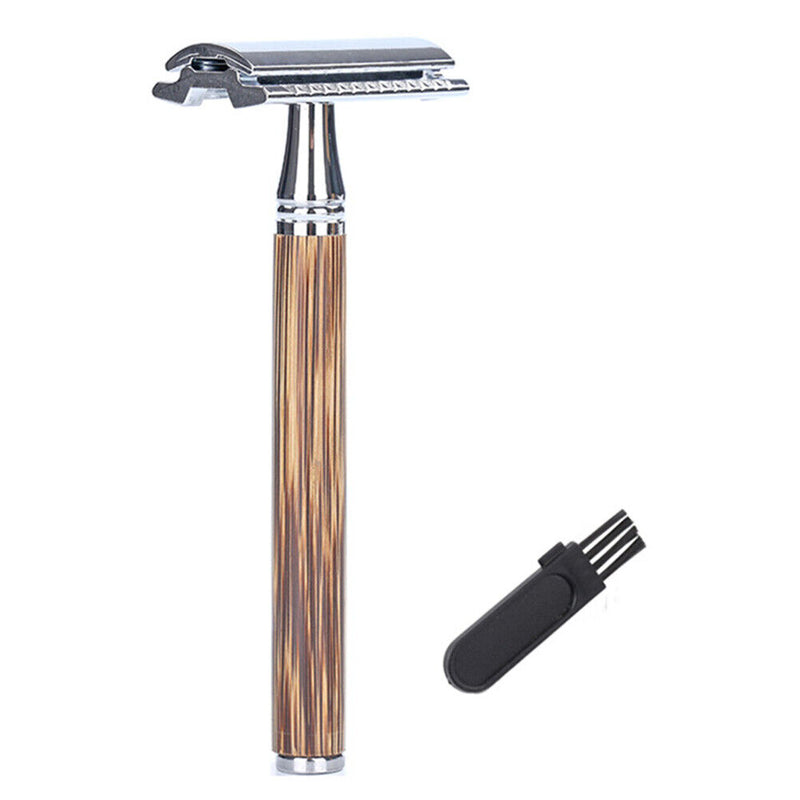 Safety Wet Shaving Beard Edged Razor Men Women Portable Face Shaver with Brush