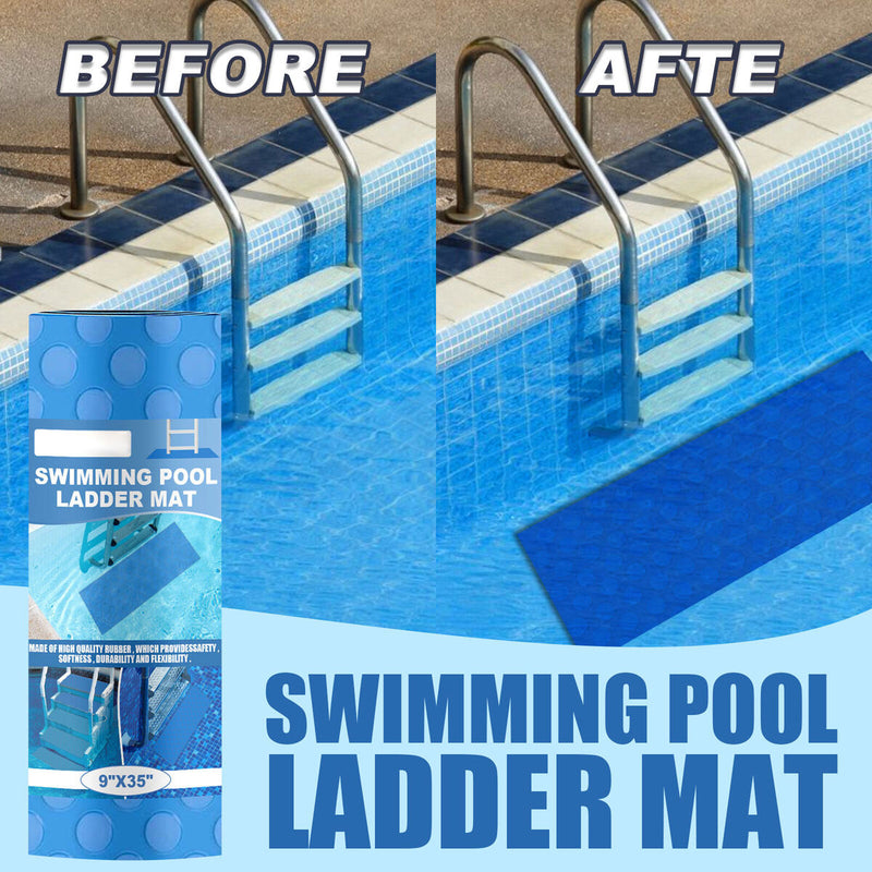 Blue Pool Ladder Mat - Pool Step Pad Wear-resistant & Non-slip Durable Cove