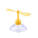 Motorcycle Bike Helmet Fan Decoration Cute Suction Cup Propeller (Yellow) Newly