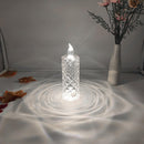 LED Electronic Candle Light Wedding Dinner Party Flameless Crystal Lamp (A)