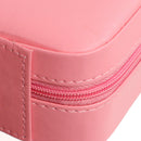 Portable Zipper Mini Jewelry Box Travel Outdoor Ring Necklace Earrings Holder