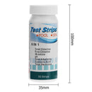 50pcs Swimming Pool Test Strips for Chlorine pH Cyanuric Acid (6 in 1)