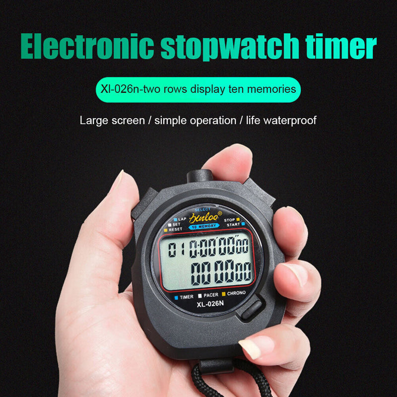 Waterproof Stopwatch Timer Portable Outdoor Sports Running Training Chronograph
