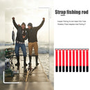10pcs Fishing Rod Tie Strap Holder Suspenders Hook Cable Cord Belt (Red) Newly