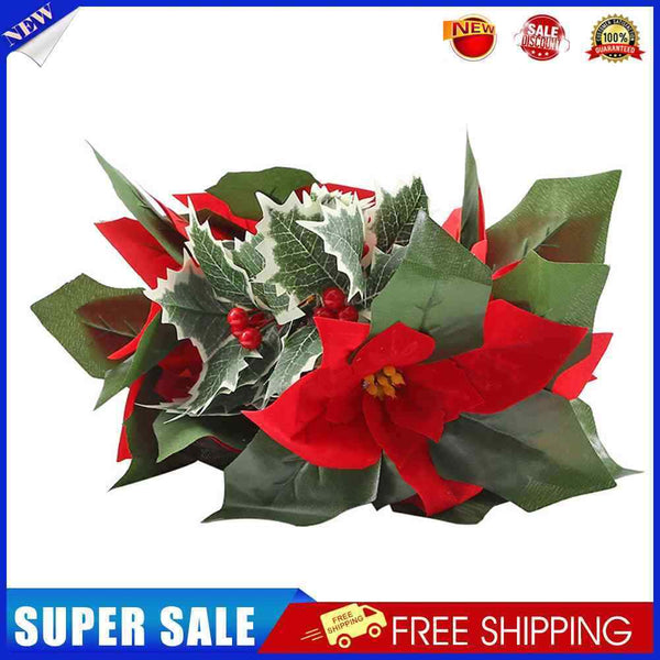 Household Lanterns LED Christmas Lights String Safflower Red Fruit Decor Lamp