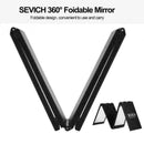 Foldable Type Makeup Mirror Pocket Red 4 Folds Panel Mirror I6S9 Side B5U4 Y2B8